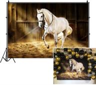 🤠 captivating countryside western photography backdrop - embrace the charm of the west with lfeey 7x5ft cowboy horse in the stable photo studio props logo