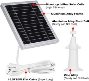 img 2 attached to 🌞 Solar Panel for Arlo Essential Spotlight – Weather Resistant, 16.5Ft Outdoor Power Charging Cable, Adjustable Mount – Enhanced Compatibility (Not for Arlo HD/Pro/Pro2/Pro3) - Silver