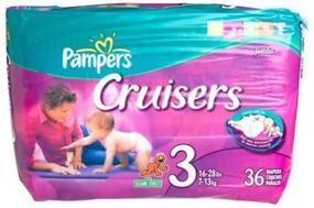 img 2 attached to 👶 Pampers Cruisers Size 3 Diapers, Jumbo Pack - 36 count