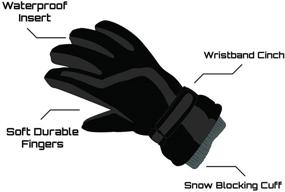 img 1 attached to Helicase Winter Weather Glove Color Boys' Accessories