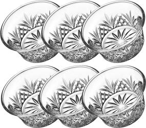 img 4 attached to 🍨 Godinger Crystal Dessert Bowl Set: Elegant Serving Dishware for Desserts