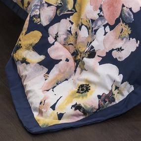 img 1 attached to 🌸 Floral Watercolor 7 Piece Comforter Set by Lush Decor - Full Queen Size in Blue and Pink