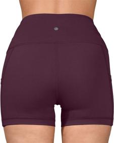 img 1 attached to 🩲 Yogalicious High Waist Squat Proof Side Pocket Biker Shorts: Length Options 3.5", 5", 7", 9