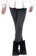 innabella winter viscose melange leggings with fleece lining for girls - cozy warmth in velvet logo