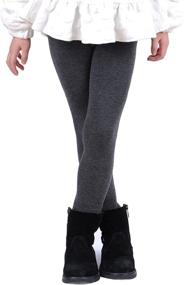 img 4 attached to Innabella Winter Viscose Melange Leggings with Fleece Lining for Girls - Cozy Warmth in Velvet