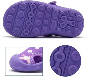 img 1 attached to HOBIBEAR Kids Water Shoes: Quick Dry Closed-Toe Aquatic Sport Sandals for Boys and Girls