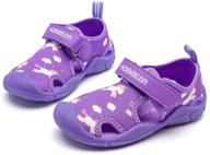 hobibear kids water shoes: quick dry closed-toe aquatic sport sandals for boys and girls logo