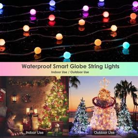 img 2 attached to 🎄 Enhance Your Christmas Décor with 33ft 66LED Color Changing Pastel Globe String Lights: USB-Powered Mini Ball Fairy Lights with Remote Bluetooth APP for Home Bedroom Party Wedding, Multicolor