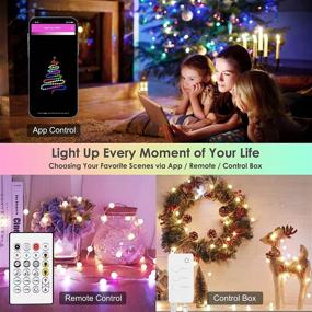 img 3 attached to 🎄 Enhance Your Christmas Décor with 33ft 66LED Color Changing Pastel Globe String Lights: USB-Powered Mini Ball Fairy Lights with Remote Bluetooth APP for Home Bedroom Party Wedding, Multicolor