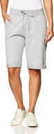 hanes ladies french terry bermuda shorts logo