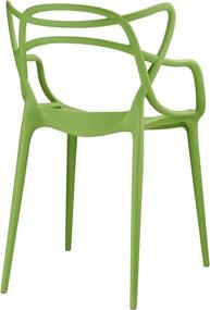 img 1 attached to 🌿 Prosperity and Green Comfort: Modway Entangled Modern Molded Plastic Arm Chair - Fully Assembled for Kitchen and Dining Room