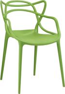 🌿 prosperity and green comfort: modway entangled modern molded plastic arm chair - fully assembled for kitchen and dining room логотип