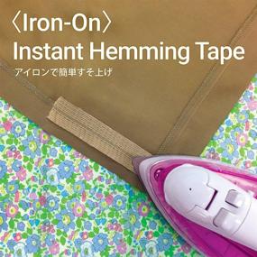 img 3 attached to 🌑 LEONIS Dark Gray Polyester Iron-On Hem Clothing Tape - 1 inch x 5.5 yards (25mm x 5m) - Product Code 78025