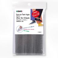 🌑 leonis dark gray polyester iron-on hem clothing tape - 1 inch x 5.5 yards (25mm x 5m) - product code 78025 logo