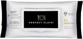 img 4 attached to 🍽 Perfect Plate Vinegar Cleaning Wipes - 80 Wipes - 7"x7" Size for Effortlessly Cleaning Plate Edges (1 Pack)