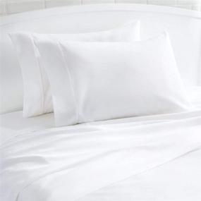 img 4 attached to Way Fair Queen Size White Solid 100% Egyptian Cotton 4-Piece Bed Sheet Set: 400 TC, Deep Pocket Fitted Sheet, Soft Luxury Sheets