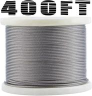 🔗 1/8 t316 stainless steel cable for deck railing - bysn 7x7 strands construction braided steel wire rope, 400ft cable for railing logo