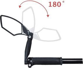 img 1 attached to 🚲 Hafny 2021 NEW Bar End Bike Mirror: HD Glass Lens, Shatterproof, Multi-Angle Adjustable - Ideal for E-Bikes (HF-M900-FR05)