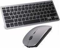 🖥️ ipad and iphone bluetooth keyboard and mouse – wireless keyboard and mouse compatible with ipad pro, ipad mini, ipad air (ipados 13 / ios 13 and above) - gray logo