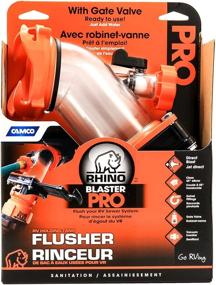 img 3 attached to 🚽 Rhino Blaster Sewer Tank Rinser with Gate Valve - Secure Attachment for RV Sewer Outlet, Powerful Residue Jet Rinse, Black Flow Preventer - FFP (39086)