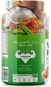 img 2 attached to Подробнее о продукте "About Time Vegan Protein Supplement - Salted Caramel Flavor, 2 фунта: Питательная растительная протеиновая добавка