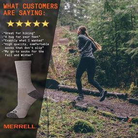 img 1 attached to 🧦 Комфортные и прочные носки для походов Merrell для женщин - набор из 3 пар (низкие/часть голени/высокие)