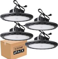 💡 bulbeats 250w led high bay light: powerful 35000lm, equivalent to 1000w mh/hps, daylight 5000k - 4 pack logo