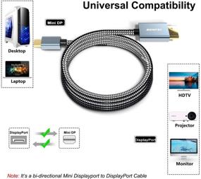 img 1 attached to 🔌 BENFEI DisplayPort Cable: Thunderbolt Compatible Solution for High-Performance Audio and Video Transmission