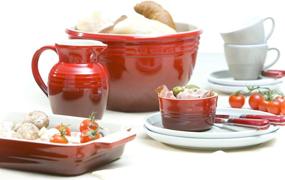 img 2 attached to Enhance Your Table Décor with Creuset Stoneware 2 Quart Pitcher in Cherry