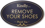 🚫 enhance your space with the kindly remove shoes engraved sign logo
