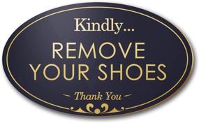 img 4 attached to 🚫 Enhance Your Space with the Kindly Remove Shoes Engraved Sign