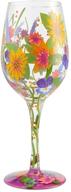 🌺 enesco designs by lolita garden hand-painted artisan wine glass: vibrant multicolor masterpiece логотип