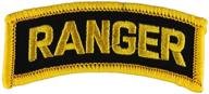 eagleemblems pm0102 patch-army,tab,ranger (3'') - gold/black for military enthusiasts logo