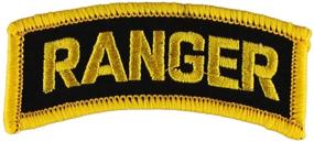 img 1 attached to EagleEmblems PM0102 Patch-Army,Tab,Ranger (3'') - Gold/Black for Military Enthusiasts