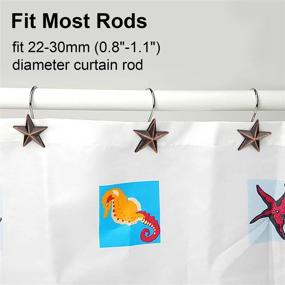 img 3 attached to 🌟 AGPtek® Star Decorative Shower Curtain Hooks: Set of 12 for Elegant Bathroom Décor