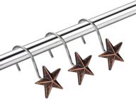 🌟 agptek® star decorative shower curtain hooks: set of 12 for elegant bathroom décor logo