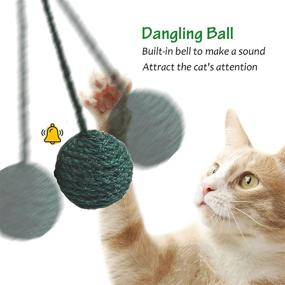 img 1 attached to 🌵 FORJON Cactus Cat Scratching Post: Durable Sisal Rope, Interactive Ball, Ideal for Indoor Cats and Kittens