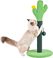 🌵 forjon cactus cat scratching post: durable sisal rope, interactive ball, ideal for indoor cats and kittens logo