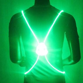 img 4 attached to 🏃 Bodiy Reflective Vest Gear: LED Running Light for Safer Walking, Motorcycle, Biking - Men and Women's Safety Body Lights Belt