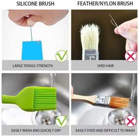 img 2 attached to 🔥 Set of 4 Heatproof Silicone Basting Brushes for BBQ, Grilling, Pastries, Cakes - Spread Sauce, Marinades, Kitchen Cooking - Dishwasher Safe