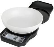 🍲 black precision digital kitchen weight scale with bowl - 3kg x 0.1g, lb-3000 logo