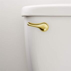 img 3 attached to Gold Finished Brass Toilet Tank Flush Lever Handle with Nut Lock - Front Mount