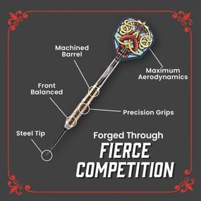 img 2 attached to High-Quality Steel Tip Dart Set – Viking Hammer Design with Centre Weighted 90% Tungsten Barrels