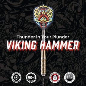 img 3 attached to High-Quality Steel Tip Dart Set – Viking Hammer Design with Centre Weighted 90% Tungsten Barrels