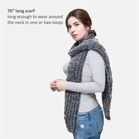 img 1 attached to ANVI HOME Winter Knitted Women's Accessories for Cold Weather