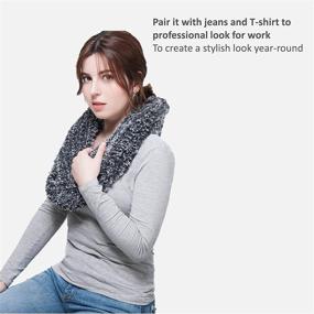 img 2 attached to ANVI HOME Winter Knitted Women's Accessories for Cold Weather