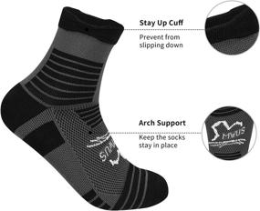 img 1 attached to 🏃 The Ultimate Women's Performance Athletic Running Socks: Stay Comfortable and Supported During Outdoor Sports, Hiking, Trekking - 6 Pairs of Compression Wicking Cushioned Crew Socks