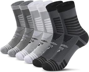 img 4 attached to 🏃 The Ultimate Women's Performance Athletic Running Socks: Stay Comfortable and Supported During Outdoor Sports, Hiking, Trekking - 6 Pairs of Compression Wicking Cushioned Crew Socks