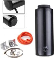 🔄 universal aluminum radiator coolant overflow recovery tank with cooling catch bottle - 800ml capacity, black logo