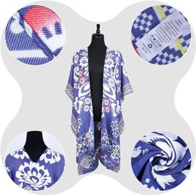 img 1 attached to 🌺 2020 Spring-Summer Women's Fashion Essential: Stylish Kimono Cardigan with Pom-pom - Perfect Beach Cover Up and Swimwear Cover!